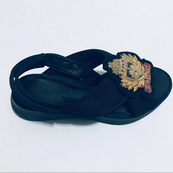 Burberry Prorsum Vogue SPRING 2016 Black Sandals Size 40 - Picture 11 of 16